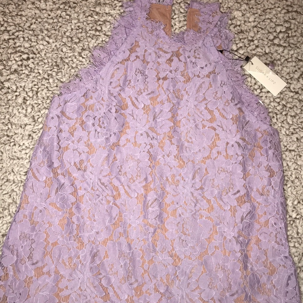 Purple lace blouse